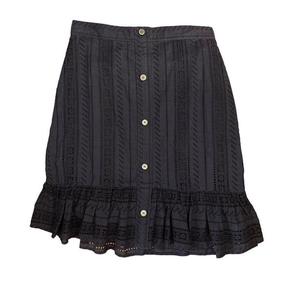 Loft NWT button front fit and flair skirt Eyelet detail size 6 - Picture 1 of 7